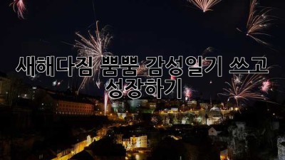 새해다짐 뿜뿜✨ 감성일기 쓰고 성장하기! 📝