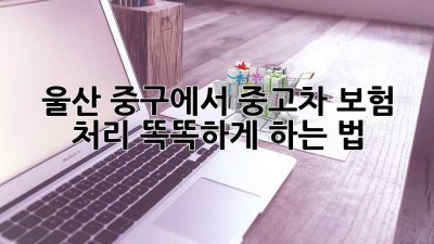 울산 중구에서 중고차 보험 처리, 똑똑하게 하는 법! 🚗✨